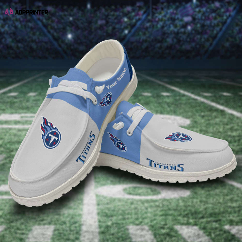 Tennessee Titans NFL Personalized Hey Dude Sports Shoes – Custom Name Design Perfect Gift