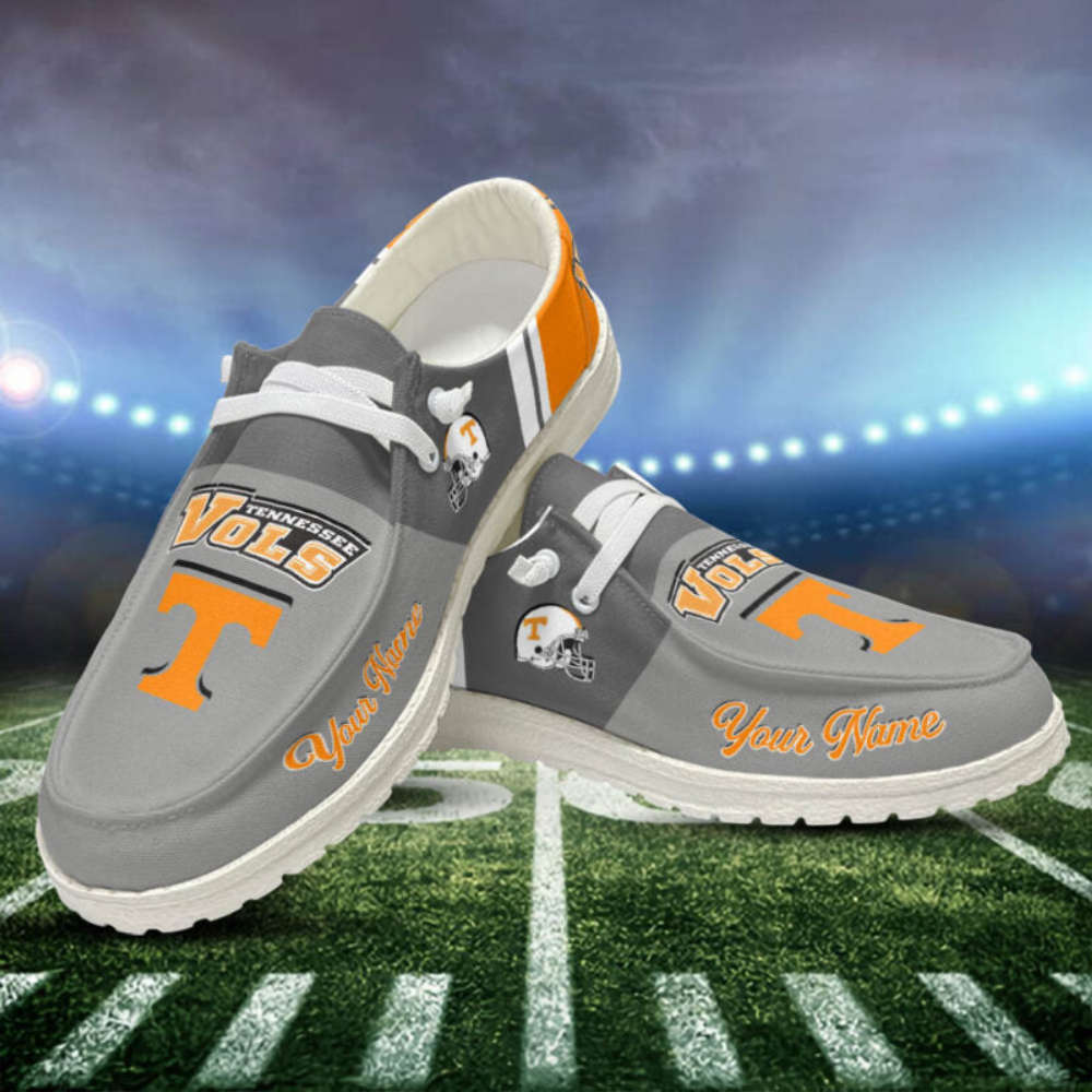 Tennessee Volunteers NCAA Personalized Hey Dude Sports Shoes – Custom Name Design Perfect Gift