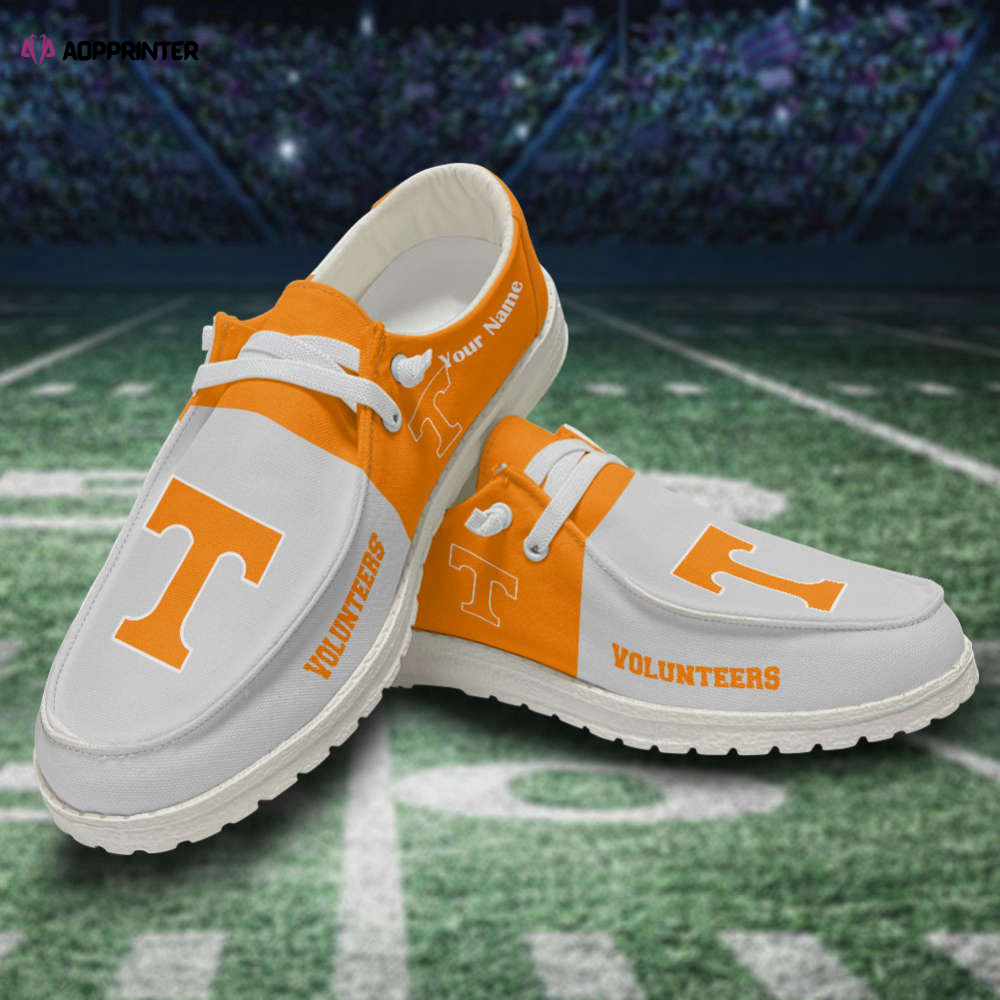 Tennessee Volunteers NCAA Personalized Hey Dude Sports Shoes – Custom Name Design Perfect Gift For Fans