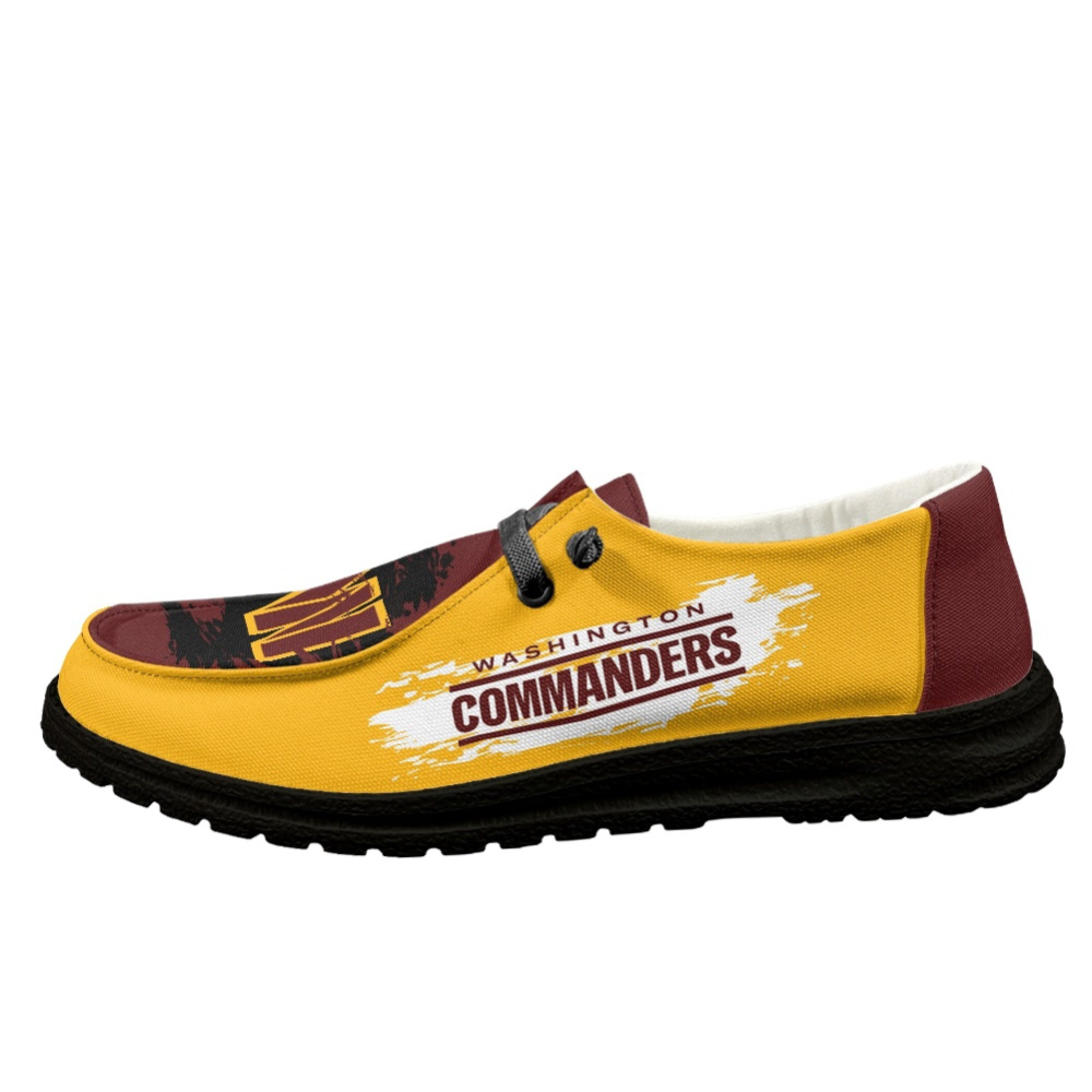 Washington Commanders NFL Personalized Hey Dude Sports Shoes – Custom Name Design Perfect Gift