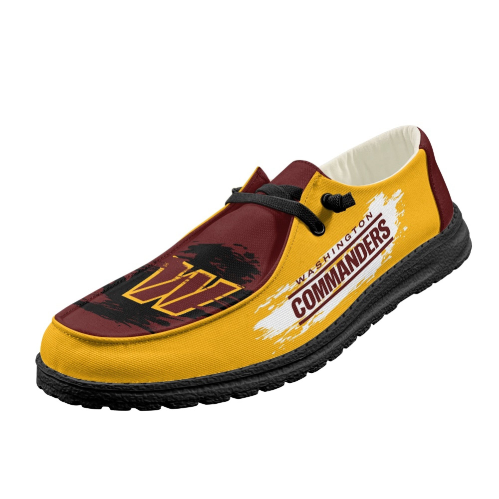 Washington Commanders NFL Personalized Hey Dude Sports Shoes – Custom Name Design Perfect Gift