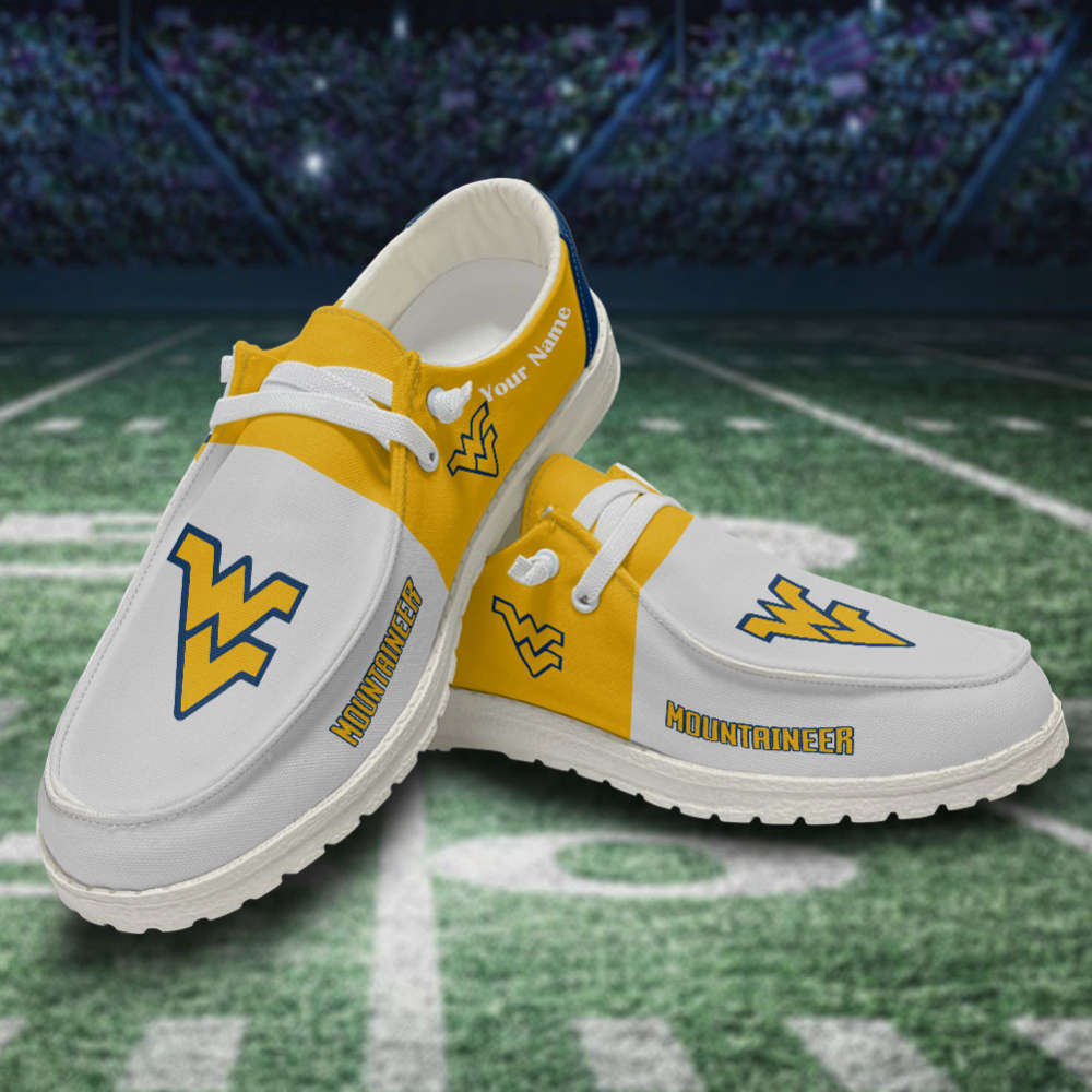 West Virginia Mountaineers Personalized Hey Dude Sports Shoes – Custom Name Design Perfect Gift