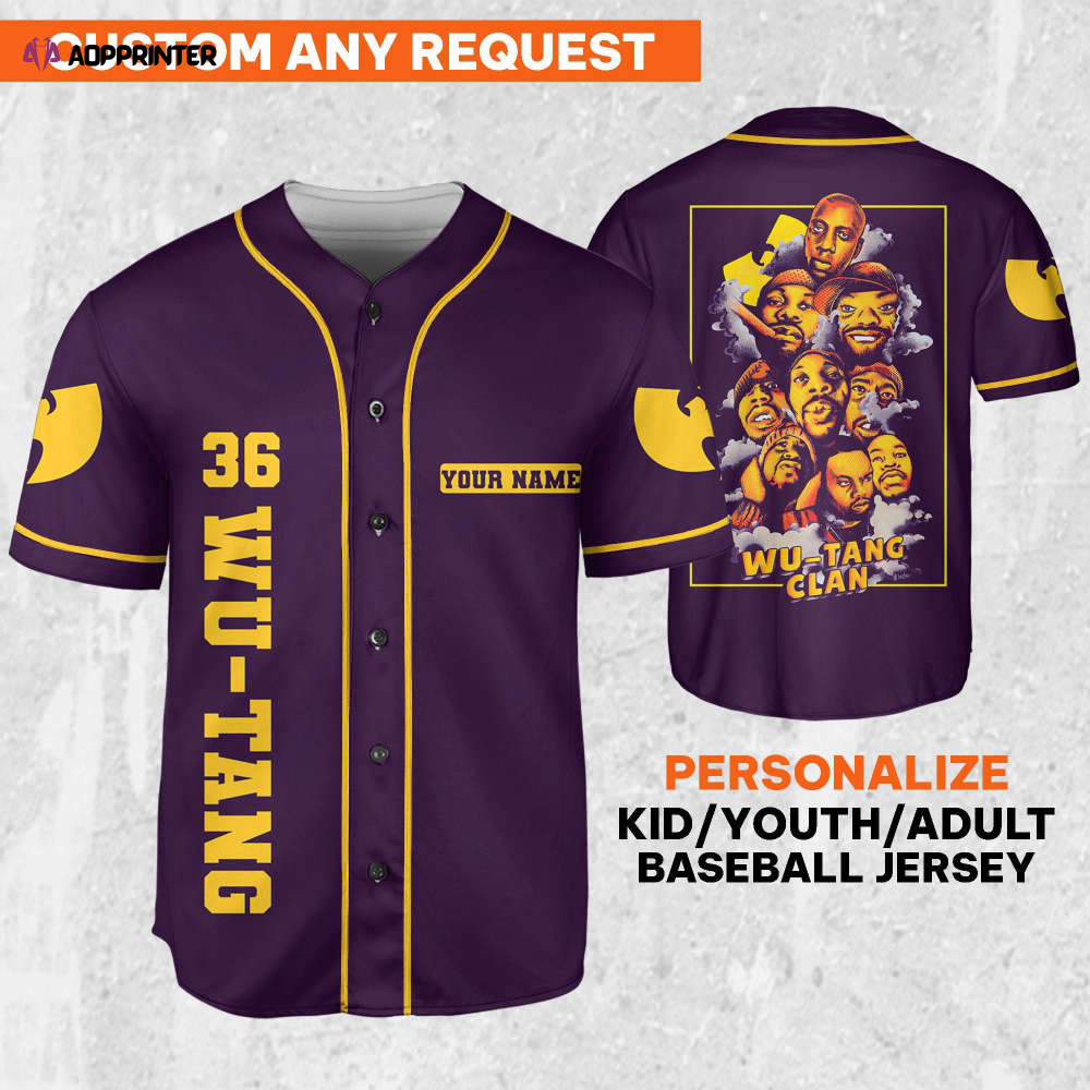 Wu-Tang Clan Purple Jersey: Personalize Your Tang Baseball Shirt – Rock And Roll with The Wu