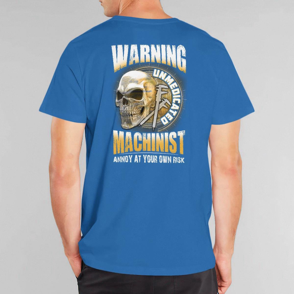 Unmedicated Machinist Navy Blue  Machinist  T-Shirt, Gift For Men And Women