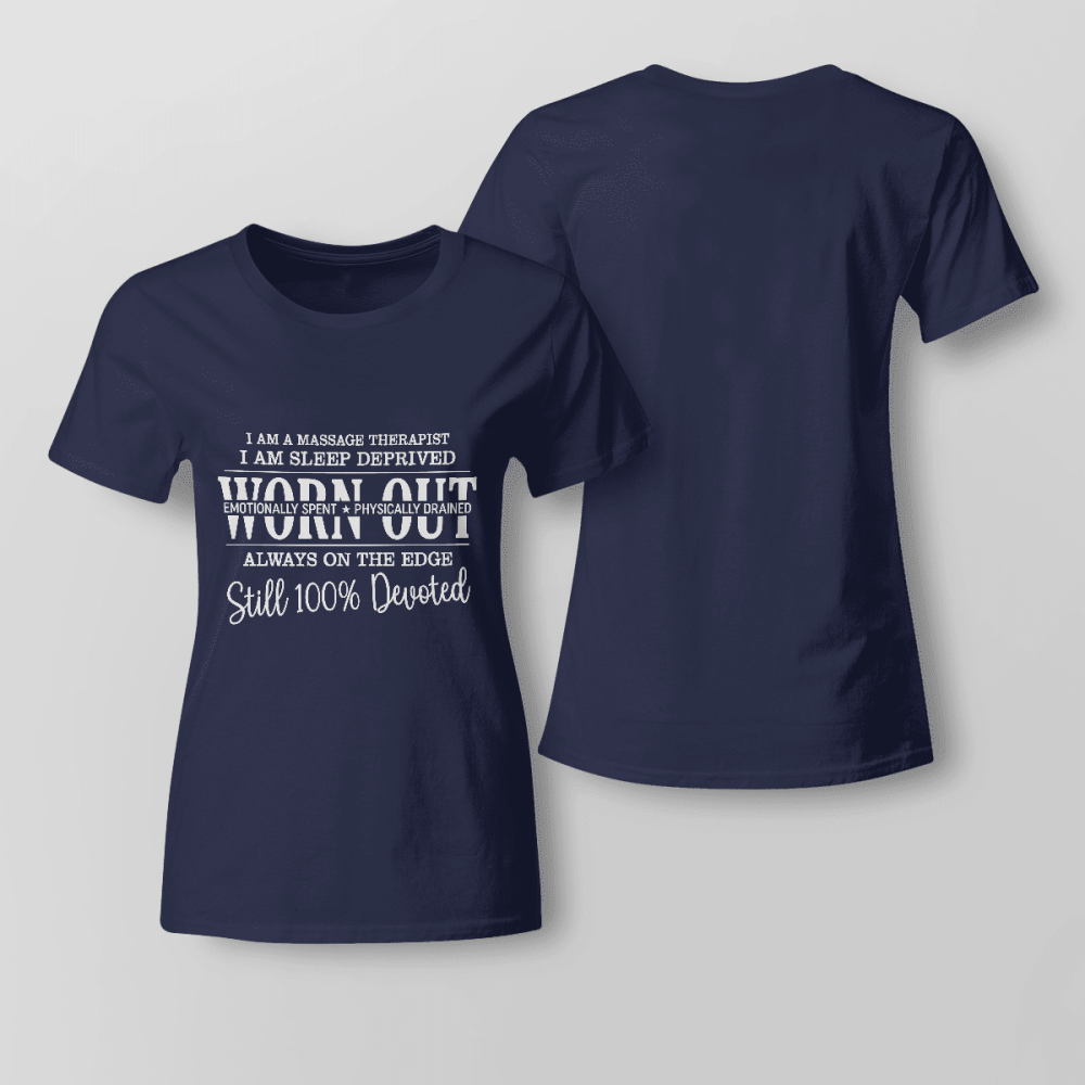 Devoted Massage Therapist  Navy Blue  Massagetherapist  T-Shirt, Best Gift For Men And Women