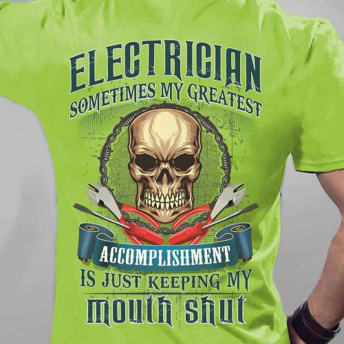 Awesome Electrician  Lime Electrician   T-Shirt, Best Gift For Men And Women