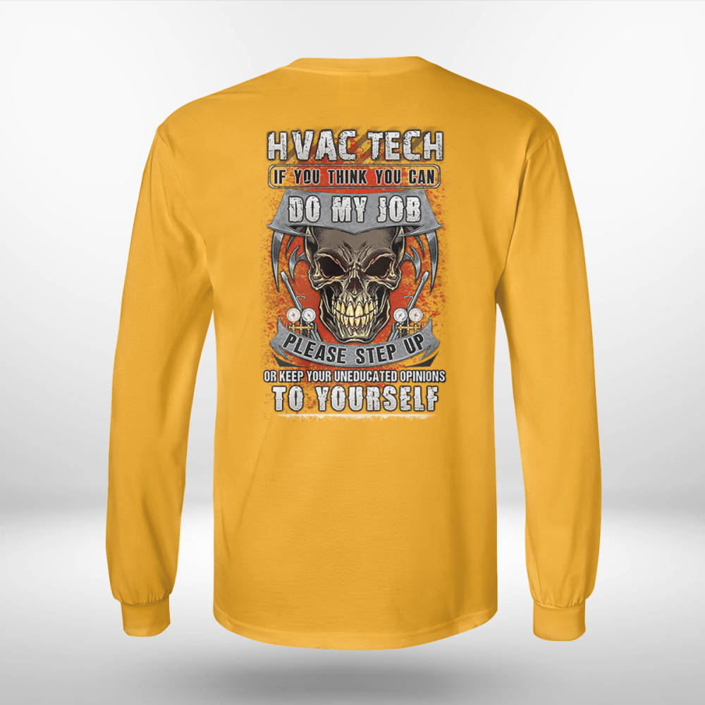 Uneducated HVAC Tech  Orange    T-Shirt, Best Gift For Men And Women