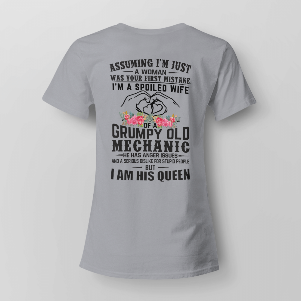 Grumpy Old Mechanic Sport Grey T-shirt, Best Gift For Men And Women