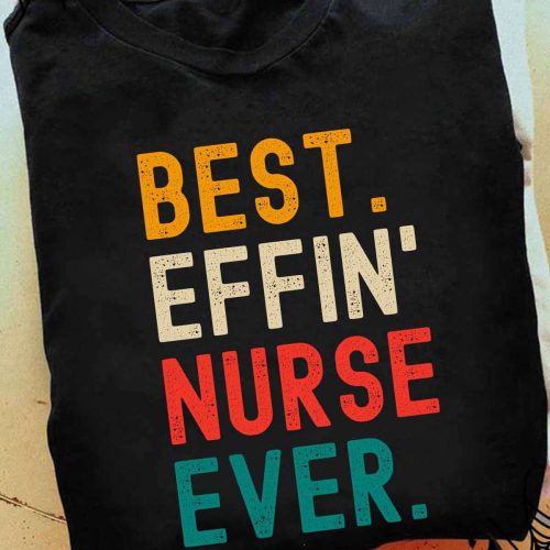 Awesome Nurse  Black  Nurse   T-Shirt, Best Gift For Men And Women