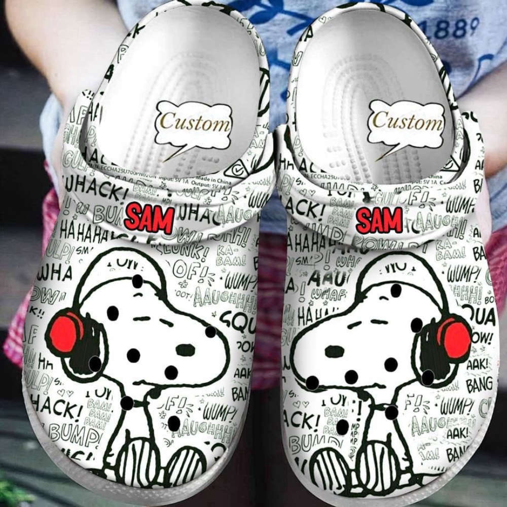 Snoopy Crocs Clogs Crocband Comfortable Shoes, Gift For Men Women