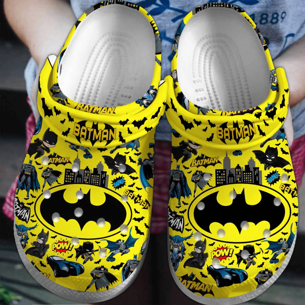 Batman Pow Movie Crocs Crocband Clogs Shoes Comfortable For Men Women And Kids