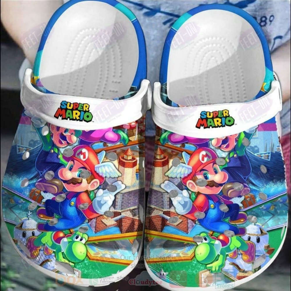 Super Mario Game Crocs Clogs Crocband Comfortable, Gift For Men Women