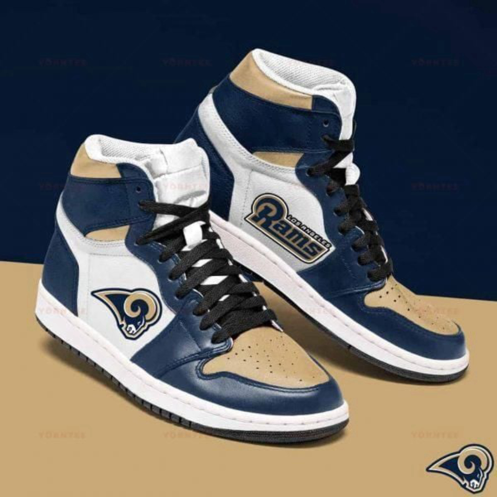 Los Angeles Rams Nfl Football Air Jordan Sneakers Team Custom Design Shoes Sport Eachstep Gift For Fans