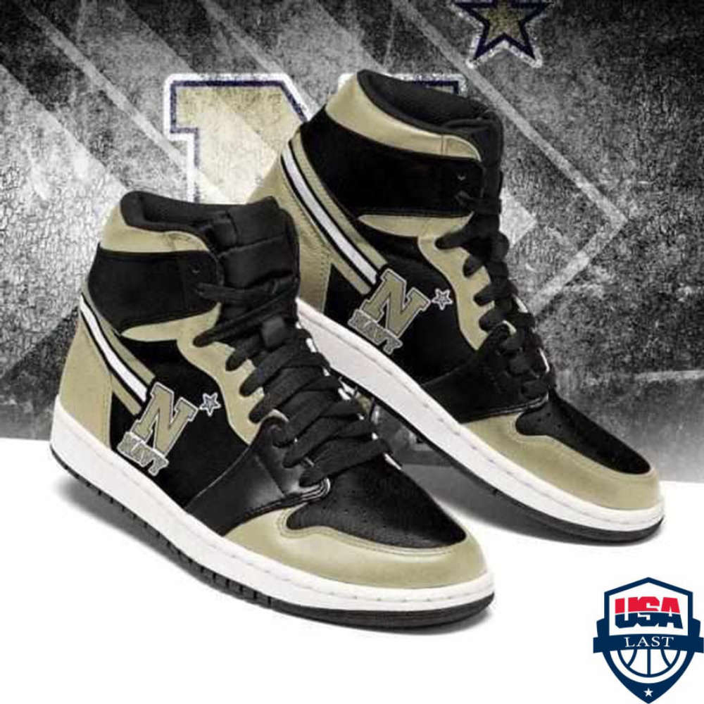 Air JD Hightop Shoes NCAA Navy Midshipmen Air Jordan 1 High Sneakers For Men Women