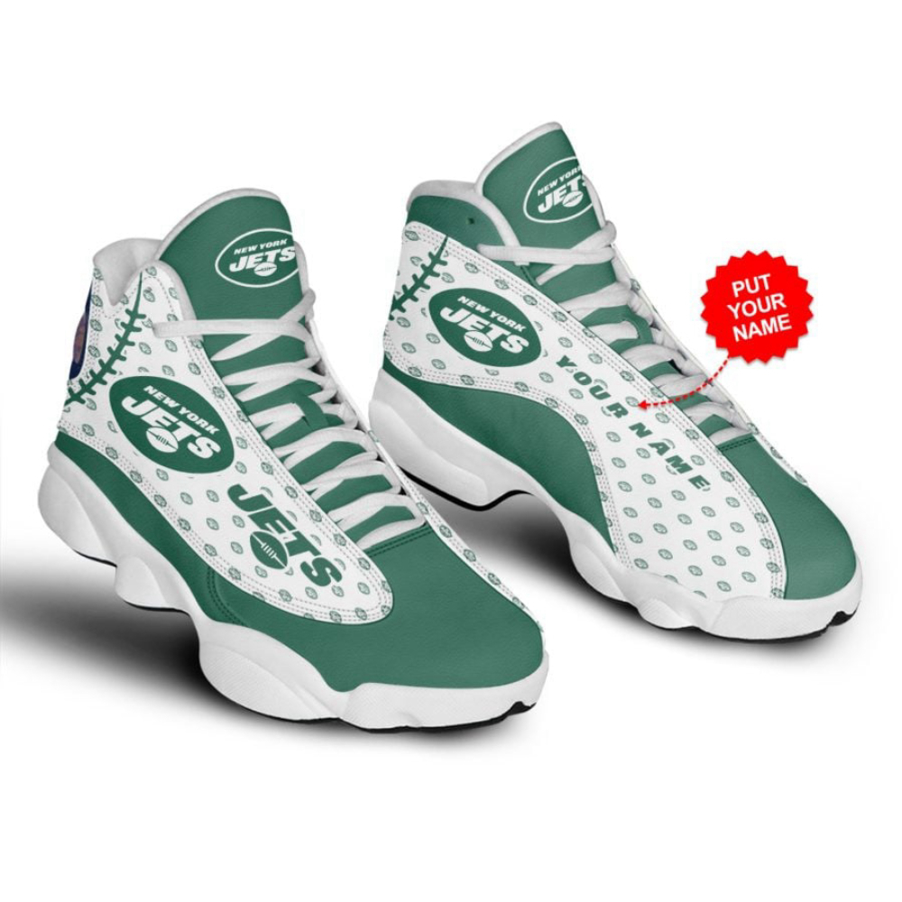 NFL New York Jets Custom Name Air Jordan 13 Shoes, Best Gift For Men And Women