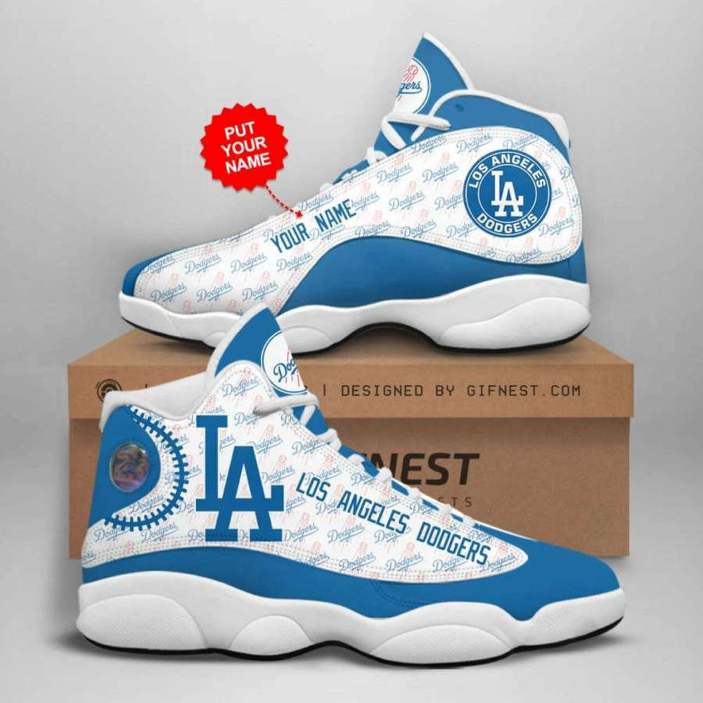 MLB Los Angeles Dodgers Custom Name Air Jordan  13 Shoes, Best Gift For Men And Women