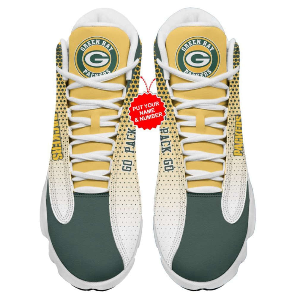 NFL Green Bay Packers Custom Name Air Jordan 13 Shoes, Best Gift For Men And Women V7