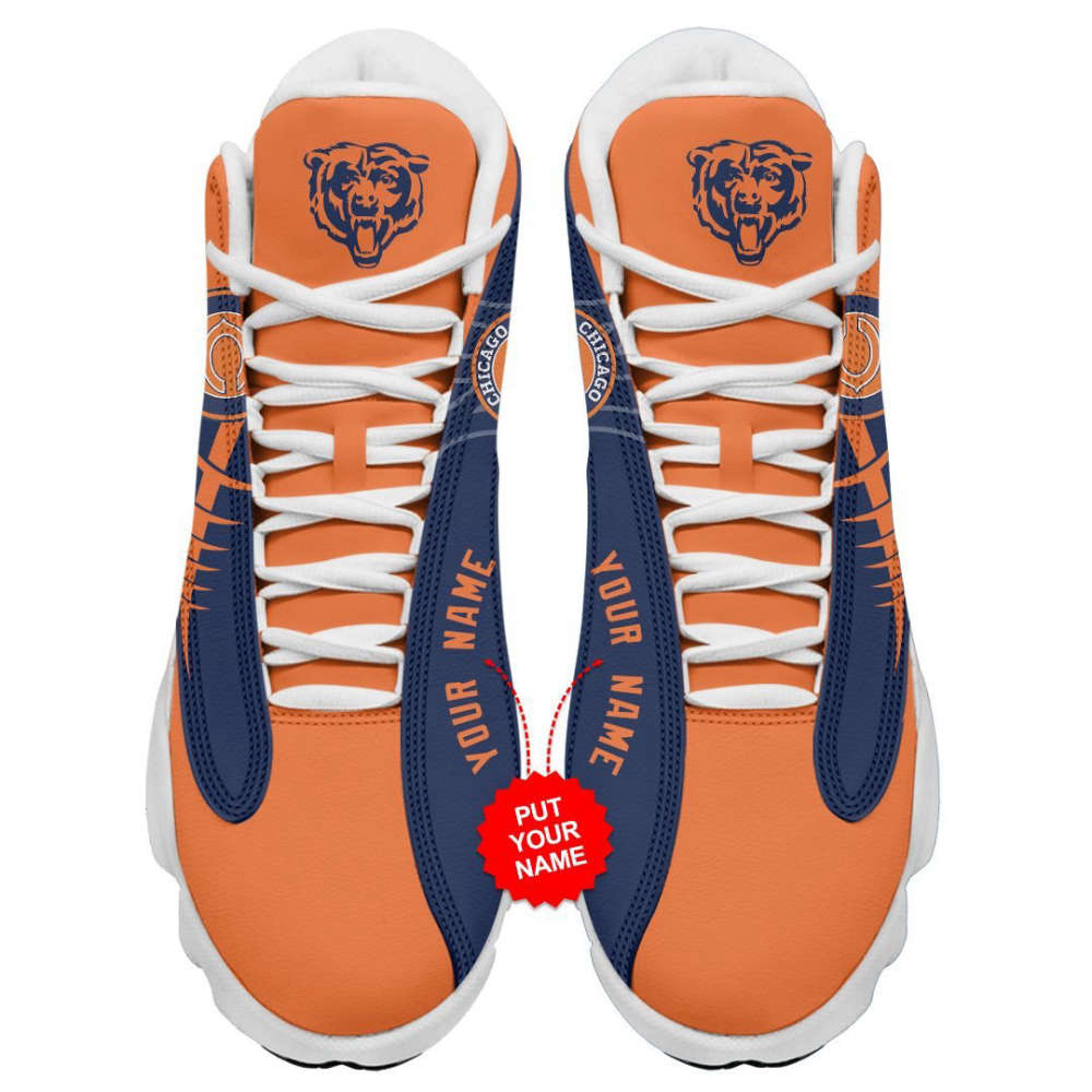 NFL Chicago Bears Custom Name Air Jordan 13 Sneakers, Gift For Men And Women
