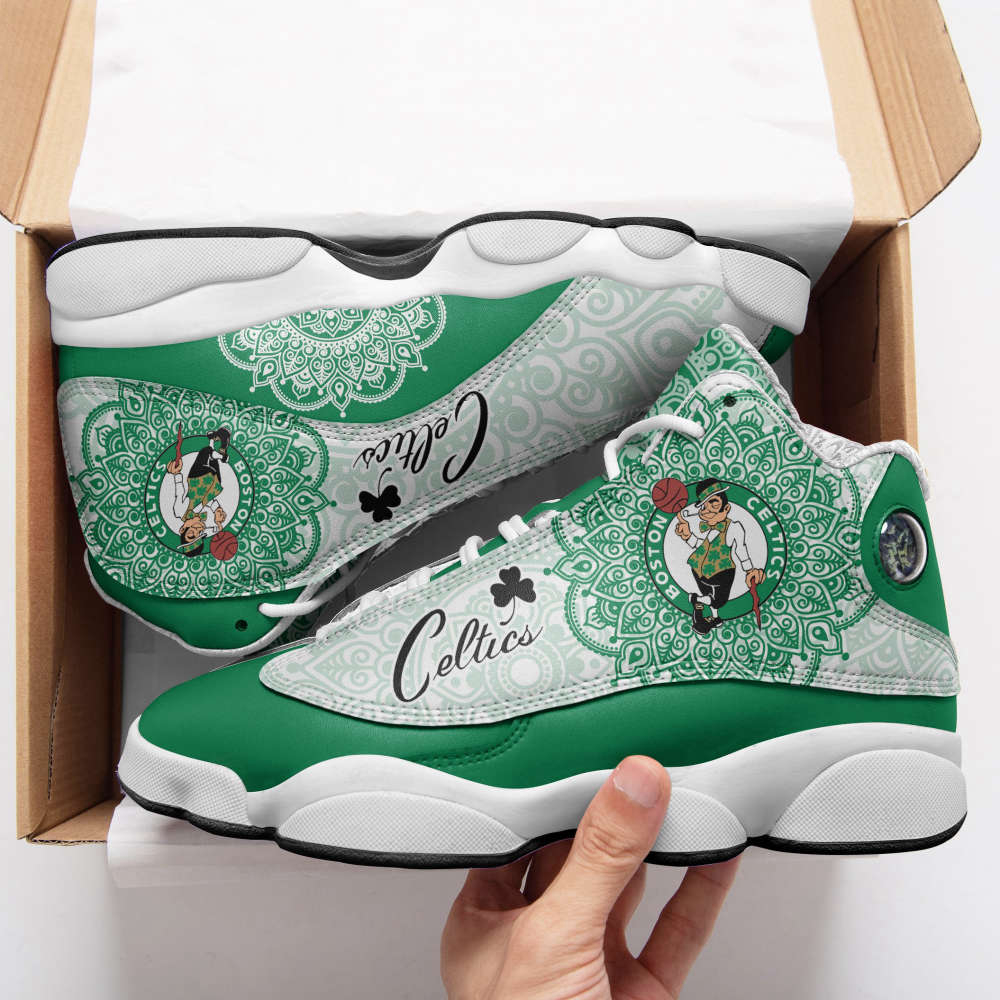 Boston Celtics Air Jordan 13 Sneakers, Gift For Men And Women