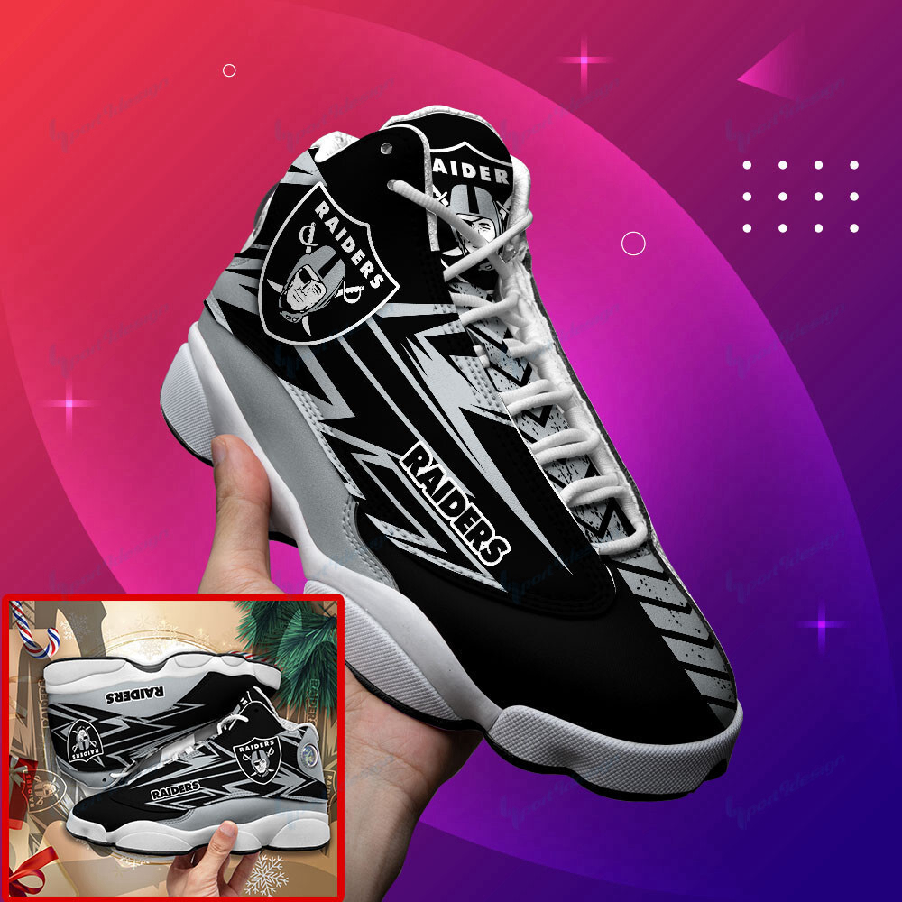 Las Vegas Raiders Air Jordan 13 Sneakers, Best Gift For Men And Women