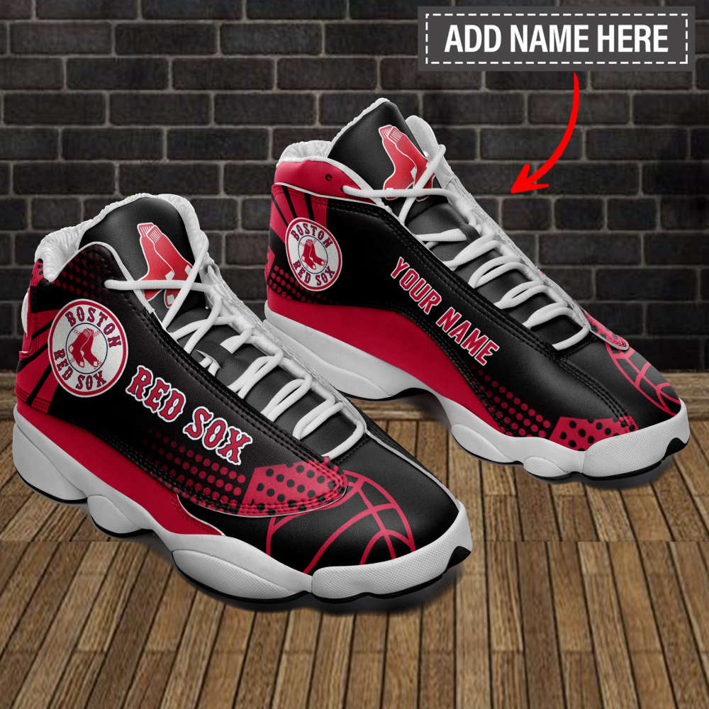 Boston Red Sox Custom Name Air Jordan 13 Sneakers, Gift For Men And Women