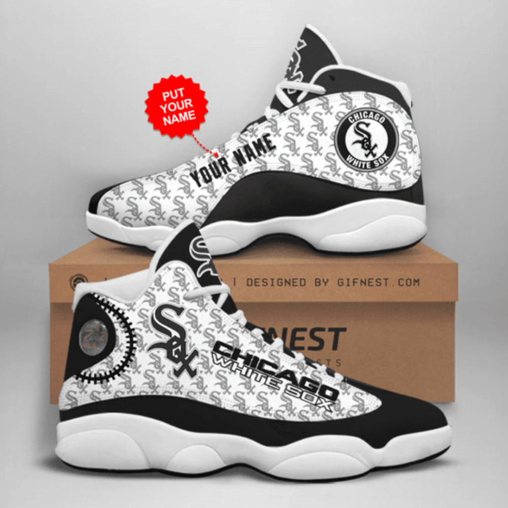 Chicago White Sox Custom Name Air Jordan 13 Sneakers, Gift For Men And Women