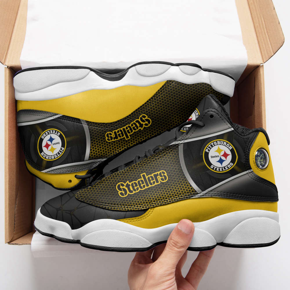 Pittsburgh Steelers Custom Name Air Jordan 13 Sneakers, Gift For Men And Women