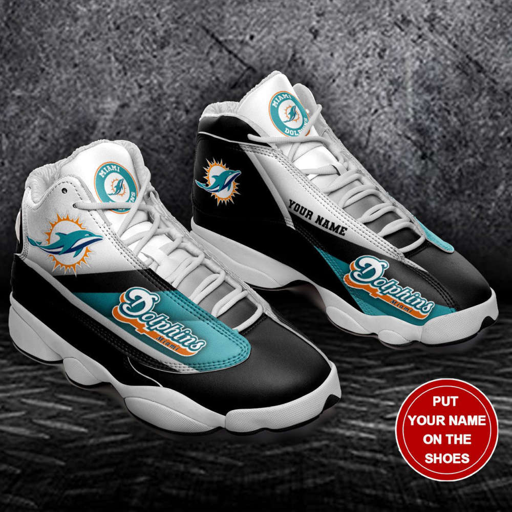 Miami Dolphins Air Jordan 13 Sneakers. Best Gift For Men And Women
