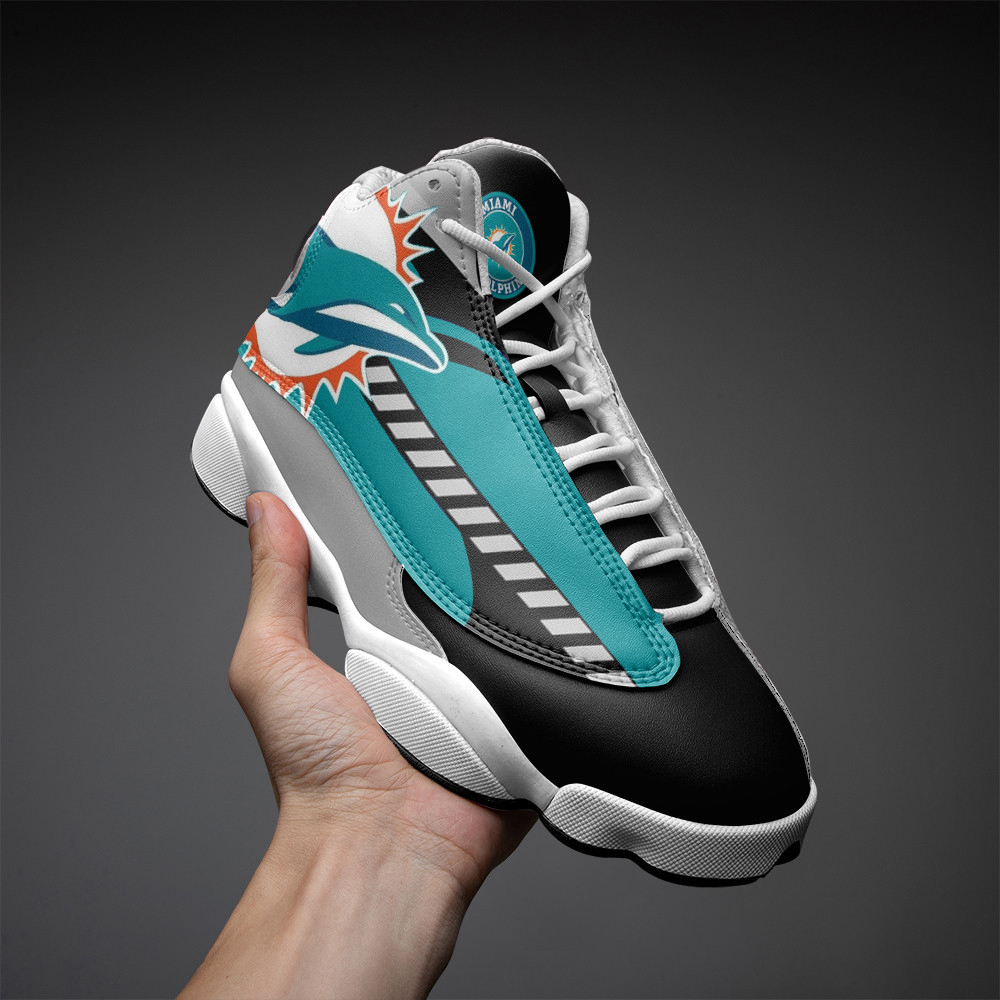Miami Dolphins Air Jordan 13 Sneakers. Best Gift For Men And Women