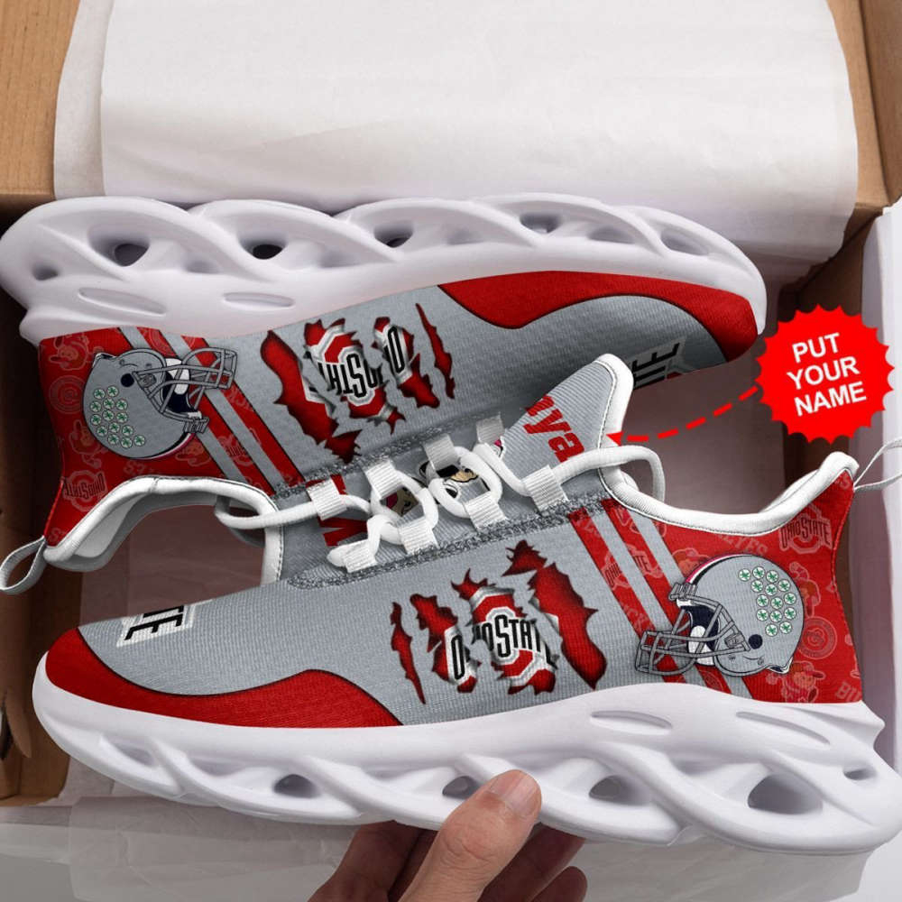 Ohio State Buckeyes Custom Personalized Max Soul Sneakers Running Sports Shoes For Men Women