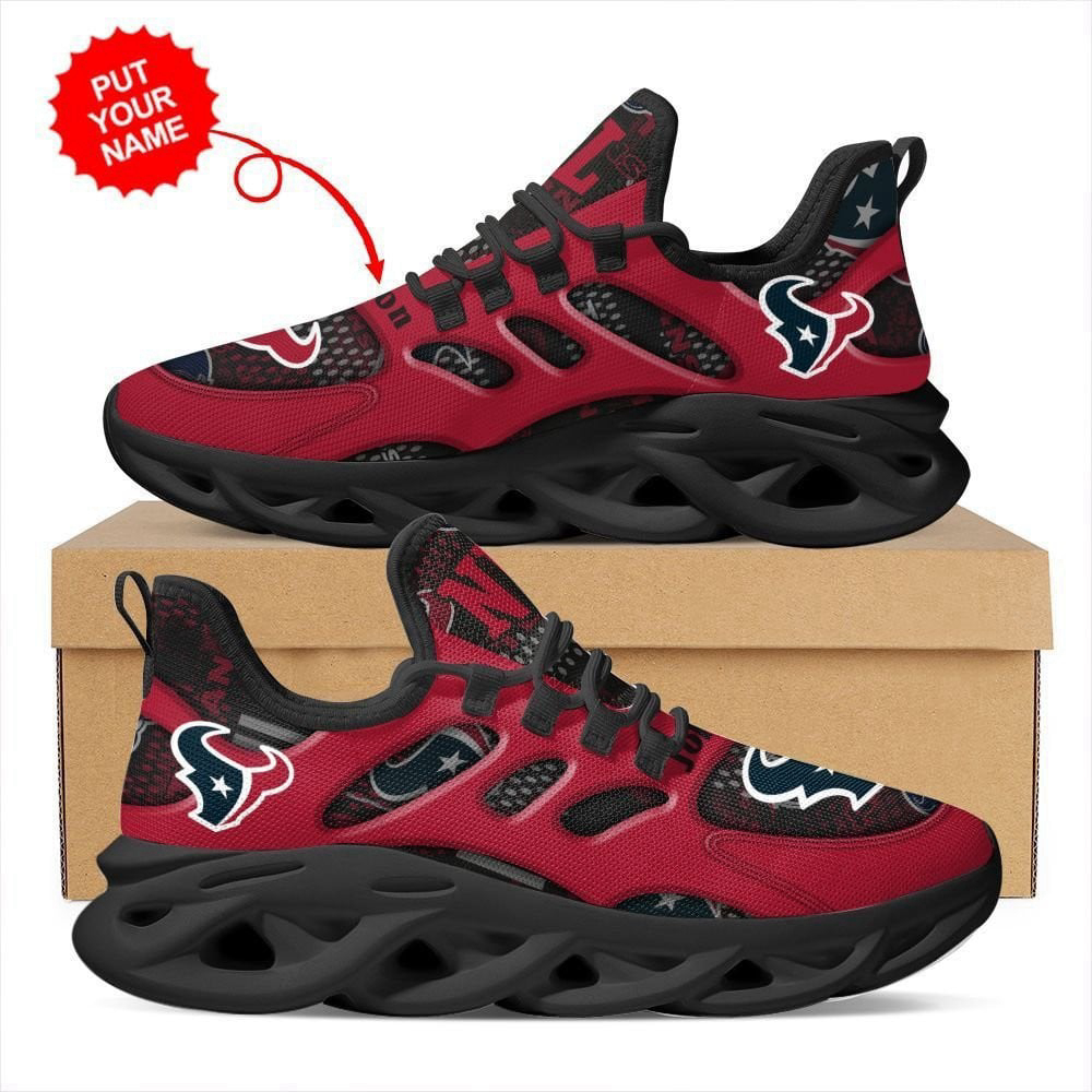 Houston Texans Custom Name Personalized Max Soul Sneakers Running Sports Shoes For Men Women For Men Women