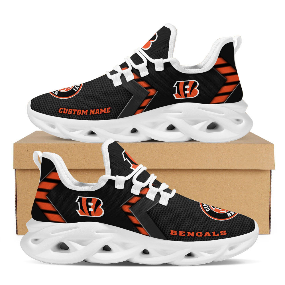 Personalized Name Cincinnati Bengals Sporty Max Soul Sneakers Running Sports Shoes For Men Women