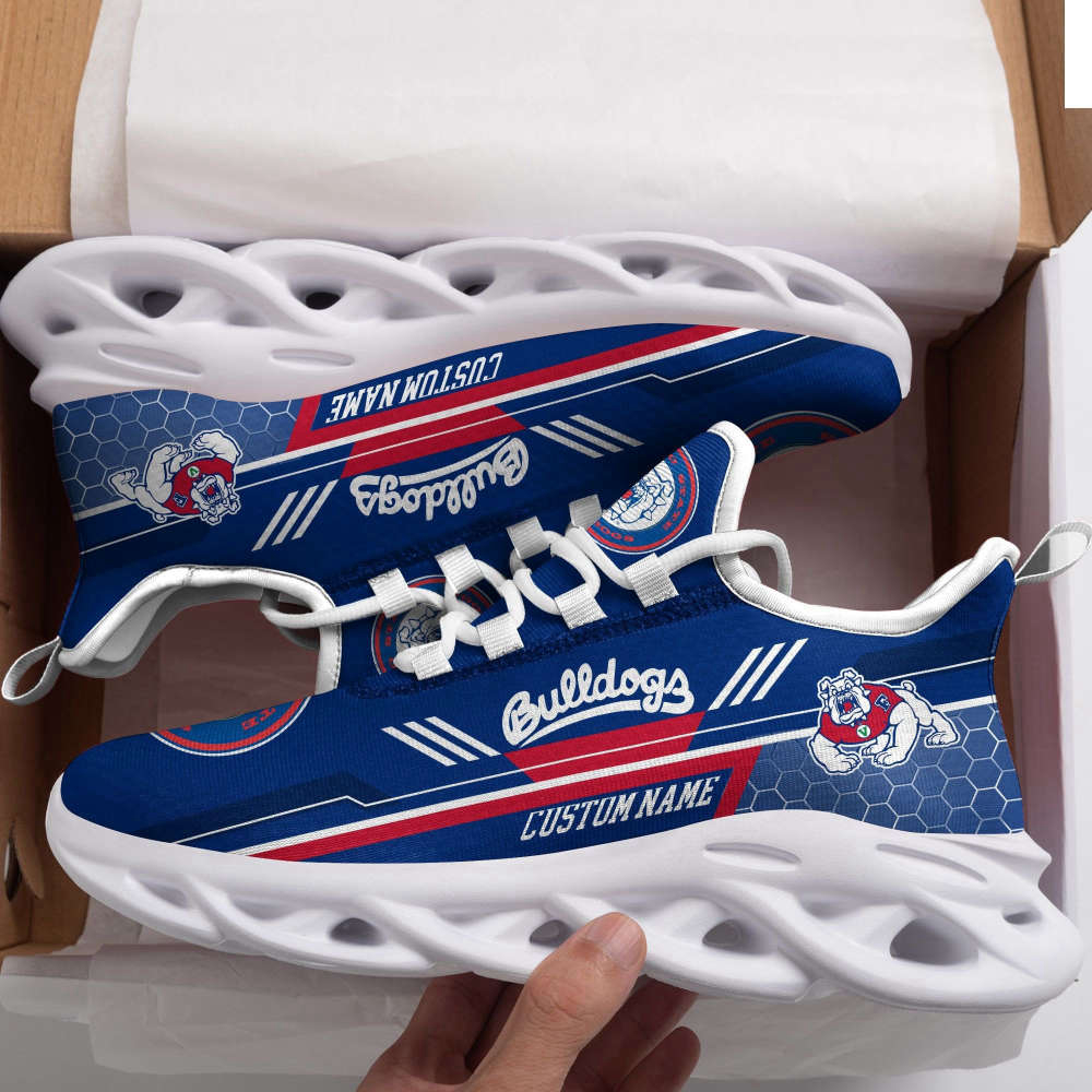 Personalized Name Fresno State Bulldogs Max Soul Sneakers Running Sports Shoes For Men Women