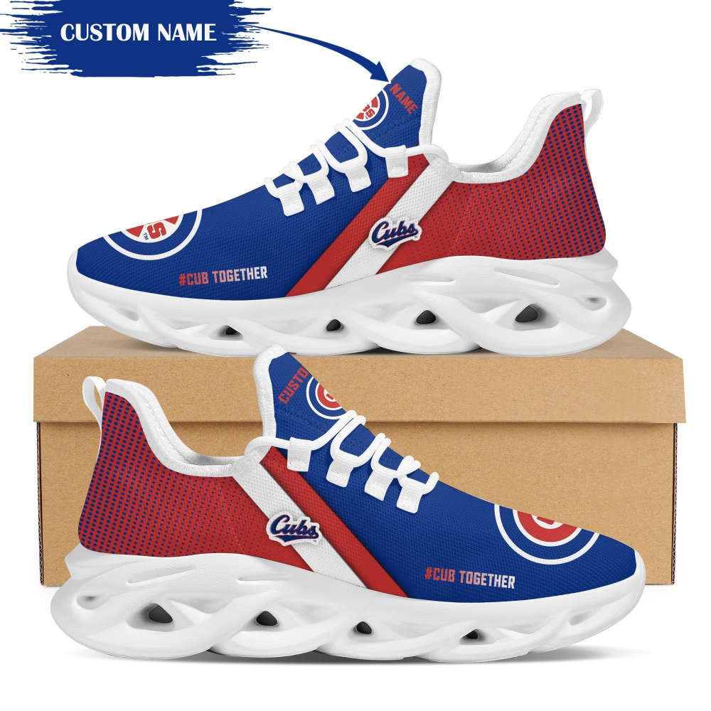 Personalized Name Chicago Cubs Max Soul Sneakers Running Sports Shoes For Men Women