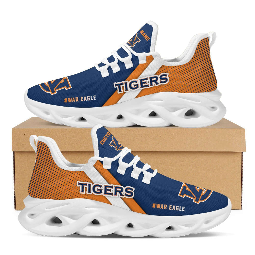 Personalized Name Auburn Tigers Max Soul Sneakers Running Sports Shoes For Men Women