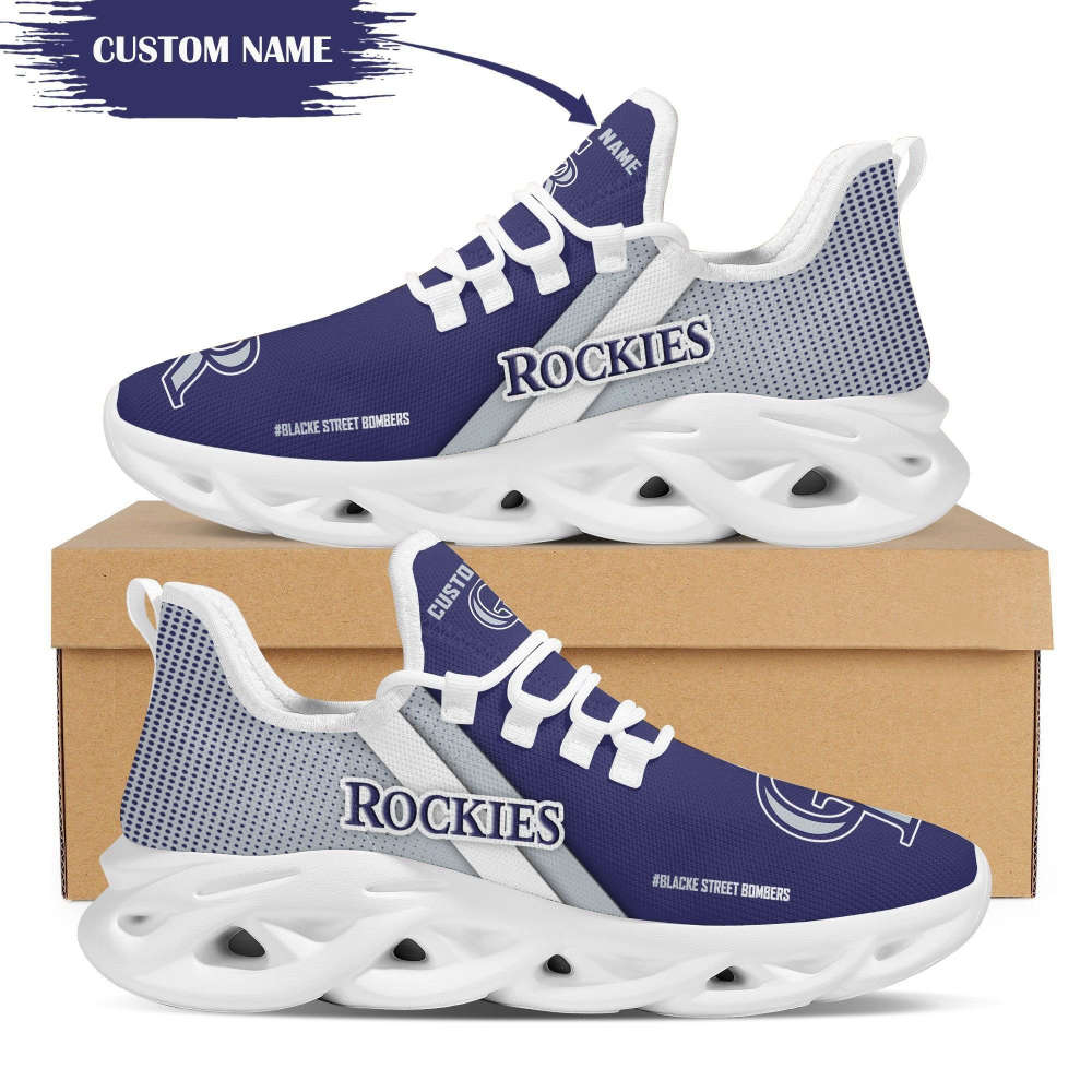 Personalized Name Colorado Rockies Max Soul Sneakers Running Sports Shoes For Men Women