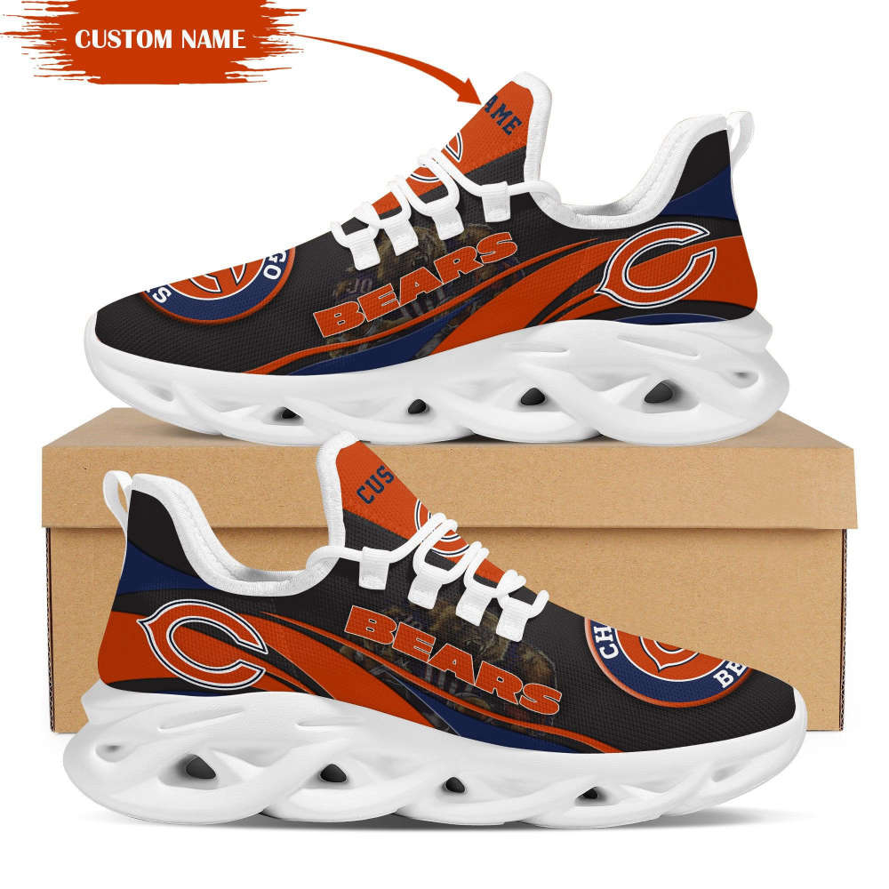 Chicago Bears Mascot Custom Name Max Soul Clunky Sneaker  Personalized Shoes For Men Women