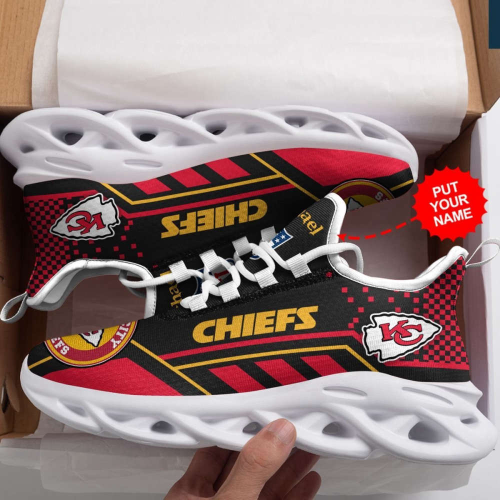 Kansas City Chiefs Custom Name Max Soul Sneaker Shoes  Personalized Shoes For Men Women