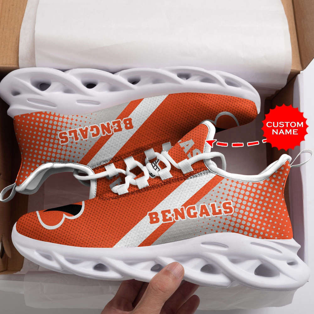 Personalized Name Cincinnati Bengals Max Soul Sneakers Running Sports Shoes For Men Women