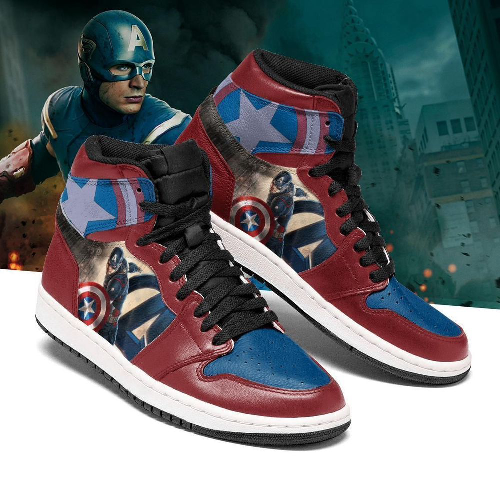 Captain America Marvel Air Jordan Sneakers Shoes Sport