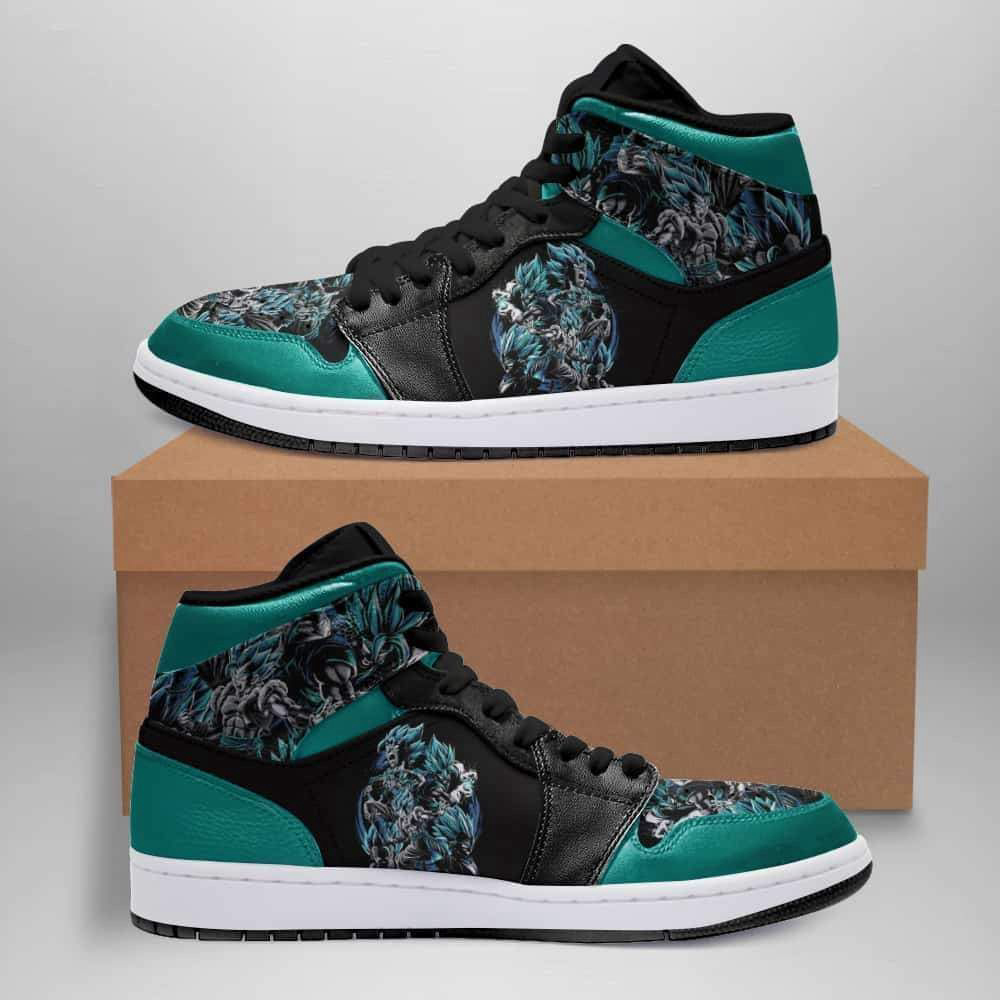 Gogeta Shoes Blue Hair Anime Sneakers Air Jordan Shoes Sport Sneakers, Best Gift For Men And Women