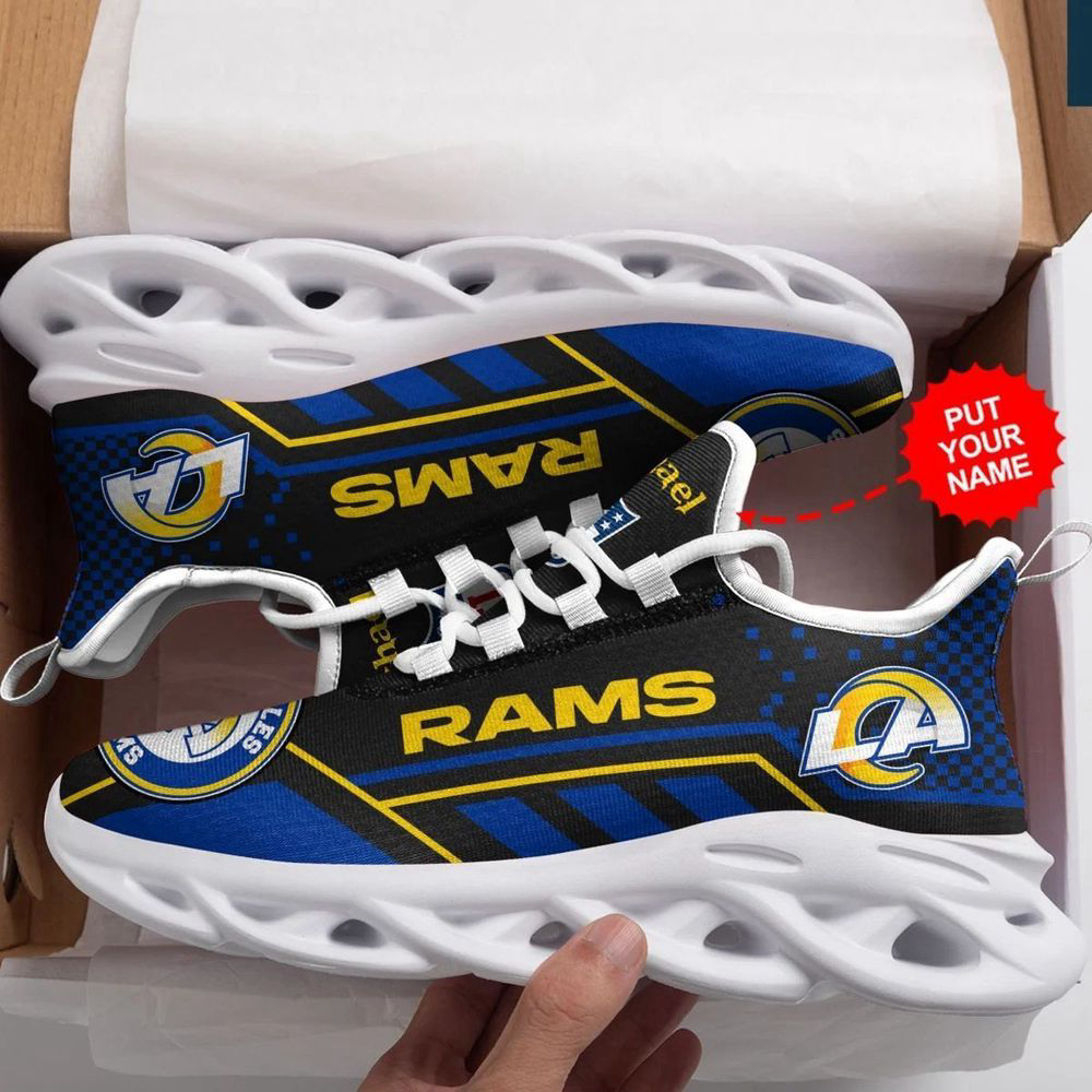 Los Angeles Rams Custom Name Max Soul Sneaker Shoes For Men And Women