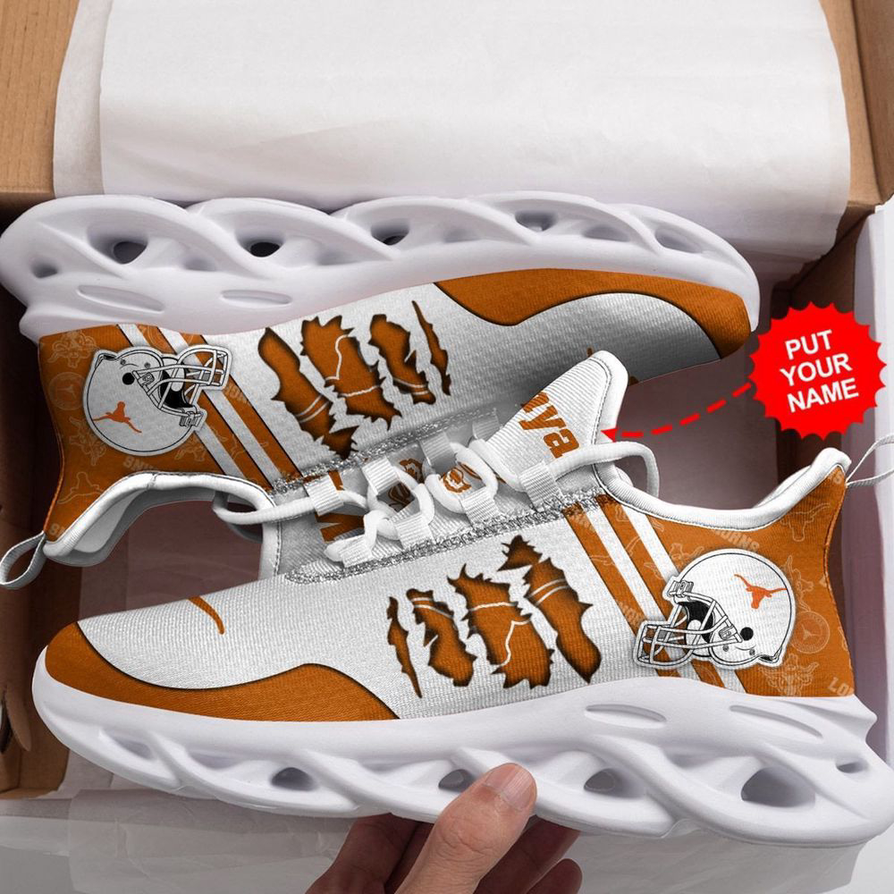 Personalized Name Texas Longhorns Max Soul Sneakers Running Sports Shoes For Men Women