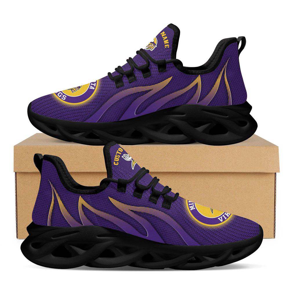 Minnesota Vikings Custom Name Sport Max Soul Sneaker Shoes For Fans  Personalized Shoes For Men Women