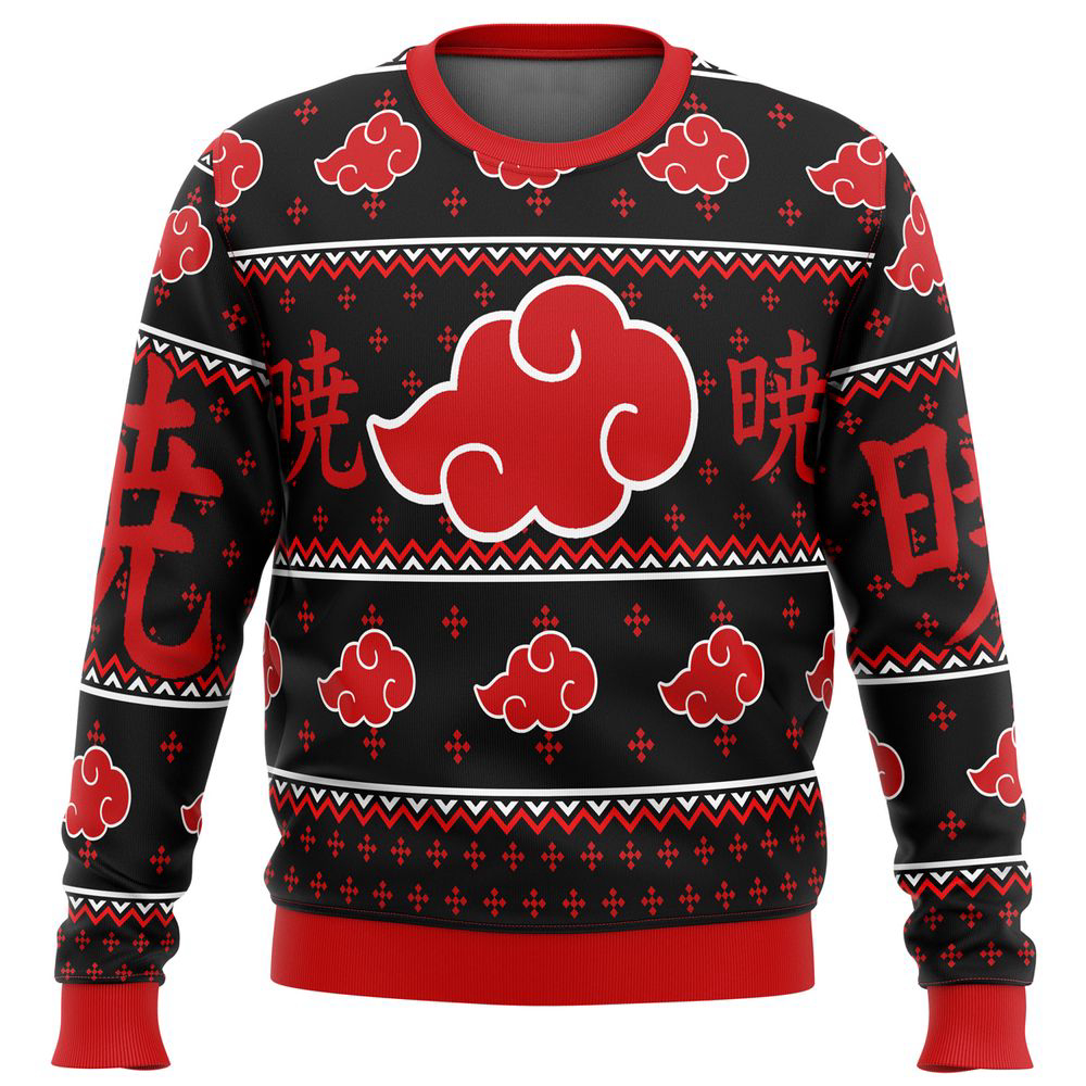 Akatsuki Naruto Ugly Christmas Sweater, Gift For Men And Women