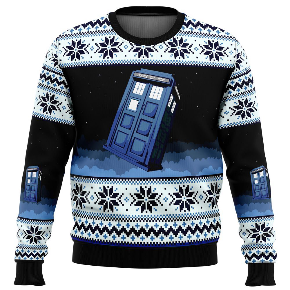 Doctor Who Tardis Ugly Christmas Sweater, Gift For Men And Women