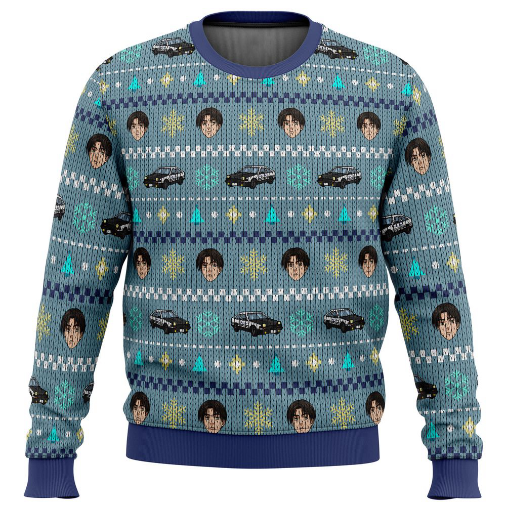Initial D Takumi Fujiwara Ugly Christmas Sweater, Gift For Men And Women