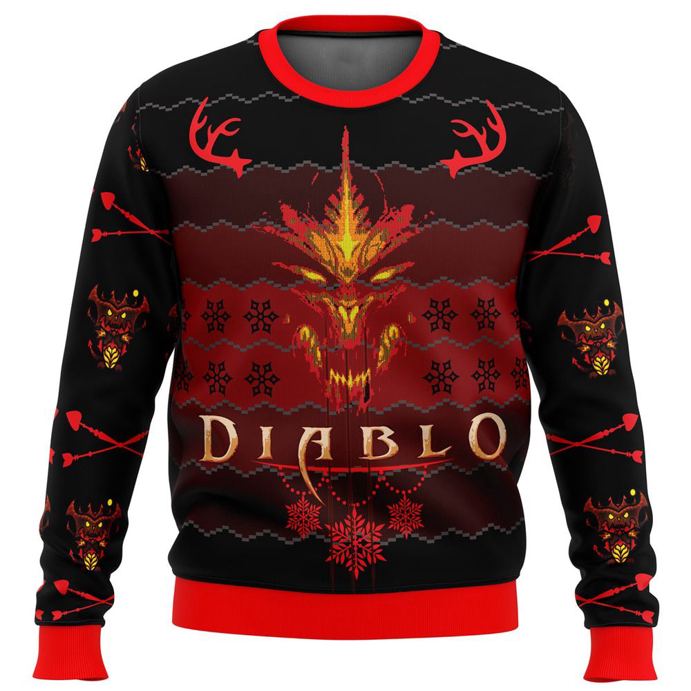 Diablo 3 Ugly Christmas Sweater, Gift For Men And Women