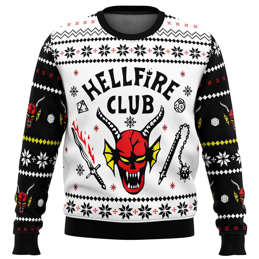 HellFire Club Stranger Things Ugly Christmas Sweater, Gift For Men And Women