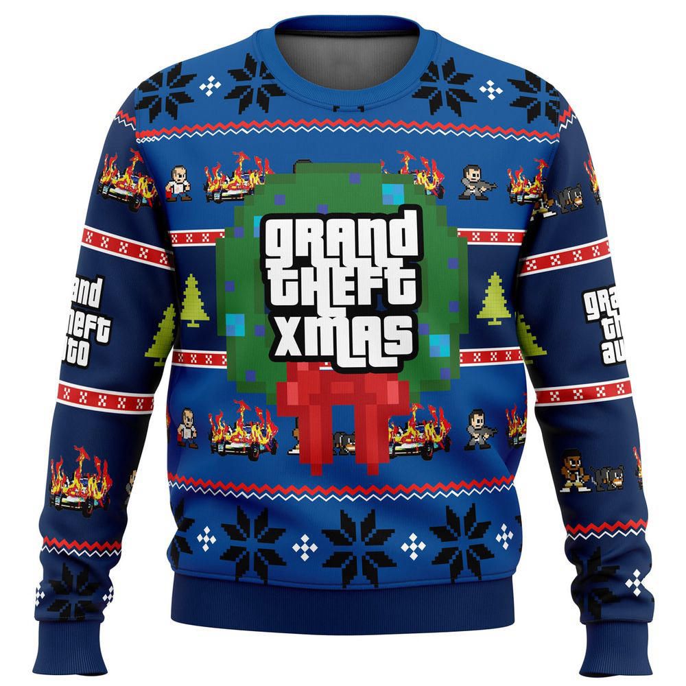 Grand Theft Xmas GTA Ugly Christmas Sweater, Gift For Men And Women